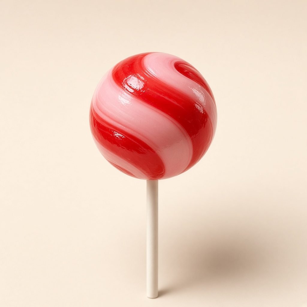 Two-Tone Swirl Strawberry Ball