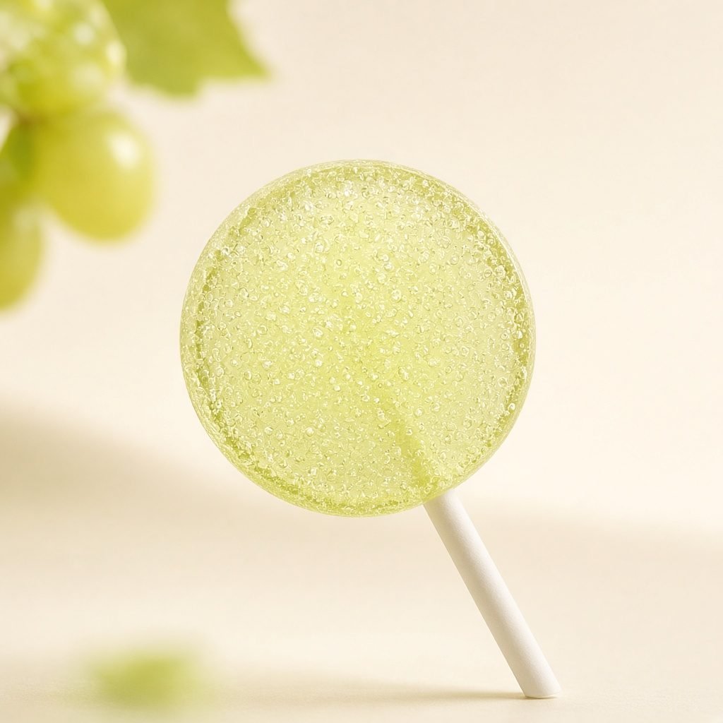 Sunshine White Grape Crystal Lollipop