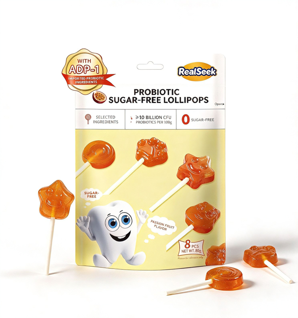 REALSEEK  Probiotic Sugar-free Passion Fruit Flavor Hard Candy