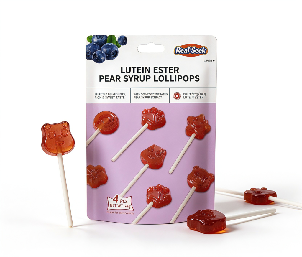 REALSEEK Lutein Ester Pear Syrup Lollipops