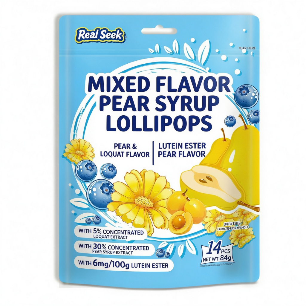 REALSEEK Mixed Flavor Peach Syrup Hard Candy