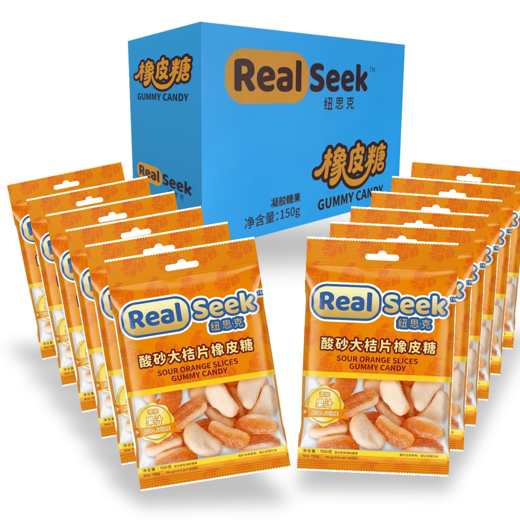 REALSEEK SOUR ORANGE SLICES GUMMY CANDY