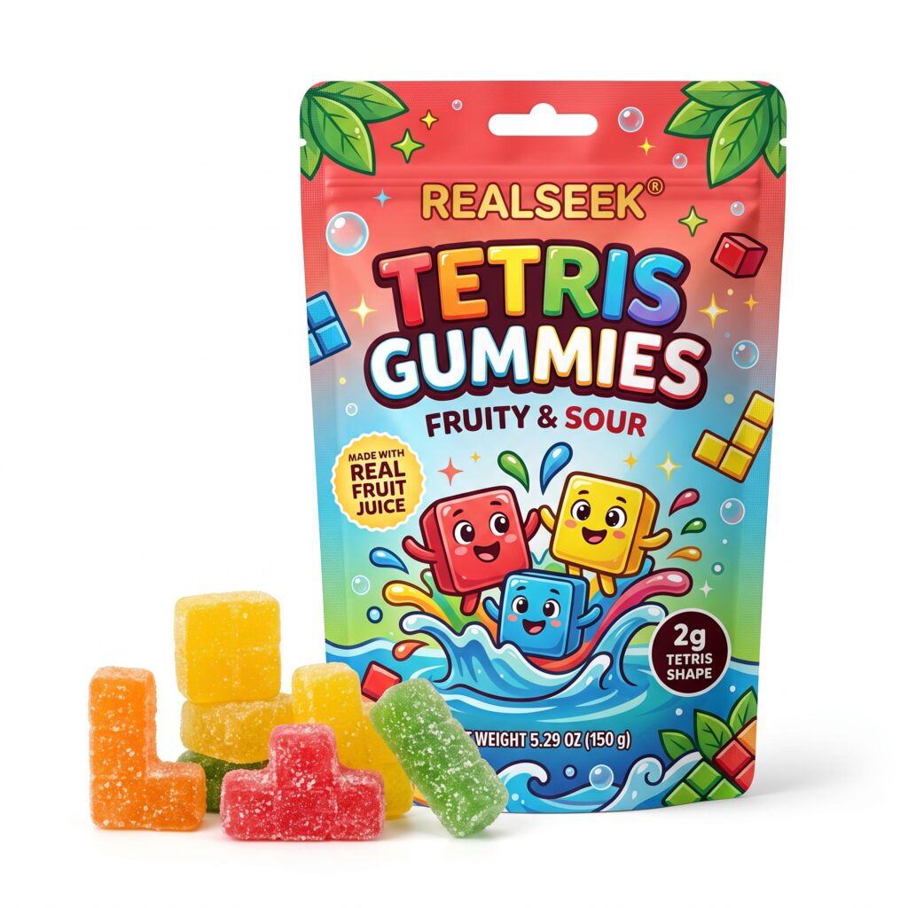 REALSEEK Sour Gummy Tetris