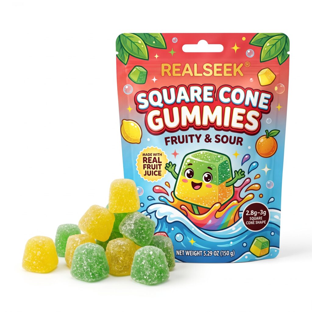 REALSEEK Sour Gummy Square Cone