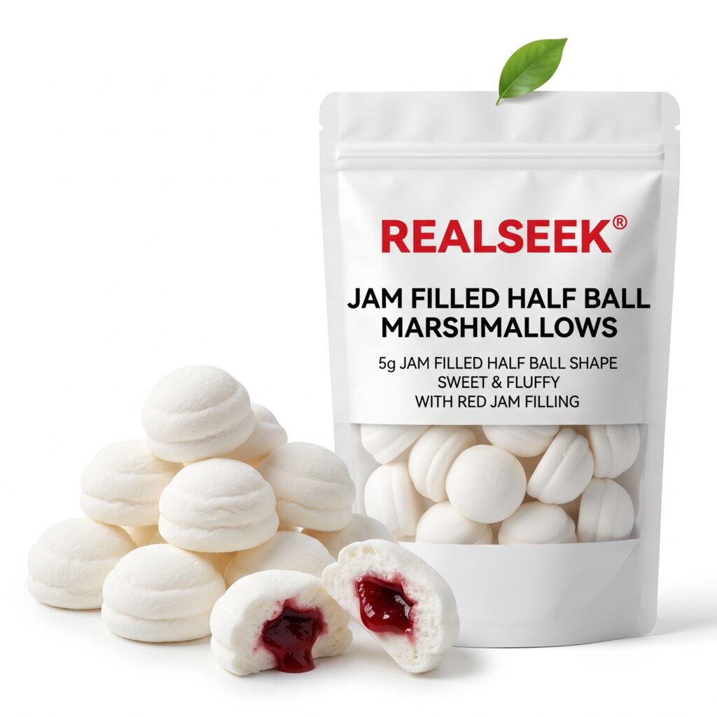 REALSEEK Marshmallow Jam Filled Half Ball 5g