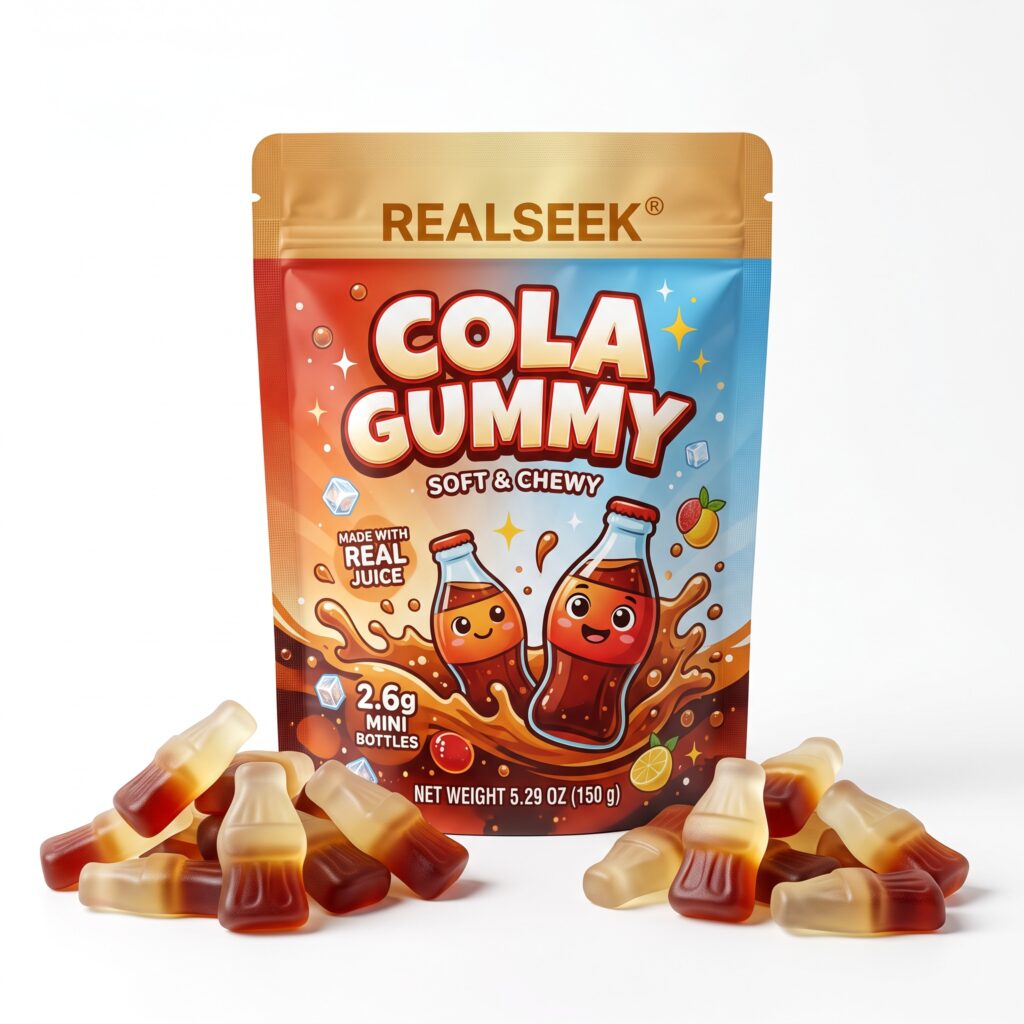 REALSEEK Gelatin Gummy Coke Bottle