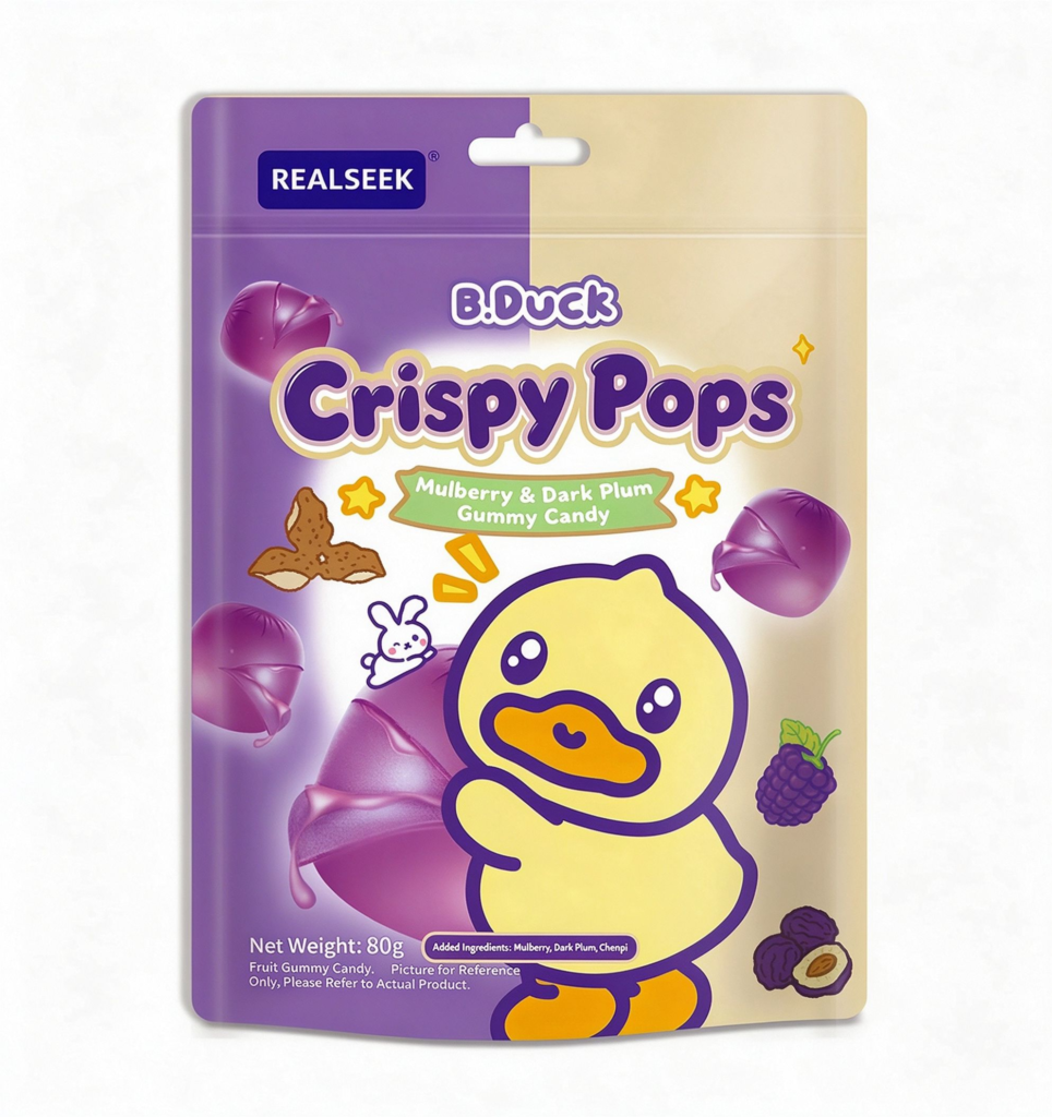 REALSEEK Crispy Pops, Mulberry & Dark Plum Gummy Candy